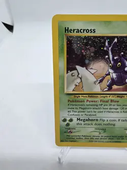 Heracross 6/111 Neo Genesis Rare Holo 2000 Pokemon TCG Ken Sugimori SWIRL NM - Image 3