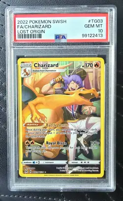 PSA 10 Charizard #TG03 Full Art 2022 Pokemon SwSh Lost Origin GEM MINT - Image 1