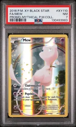 Mew XY110 Holo Pokemon TCG Black Star Promo PSA 7 NM - Image 1