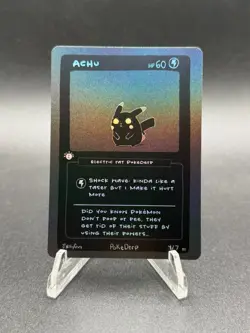 Pokederp Achu 4/7 Blackout - Pikachu Pokemon Derpy Fan Art - Set 1 - Image 1