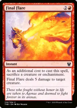 X 1 Final Flare FOIL NM Theros Beyond Death 134 MTG Magic The Gathering - Image 1
