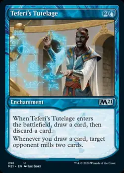 Teferi's Tutelage (Showcase) -Foil Light Play MTG Magic 2021 Core Set - Image 1
