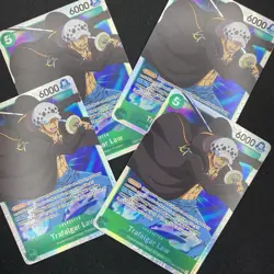 Trafalgar Law - PLAYSET x4 - OP01-047 - Romance Dawn - Super Rare One Piece Card - Image 1