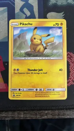 Pikachu SM183 Holo Black Star Promo Card NM - Image 1