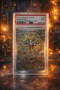 PSA 9 Magneton SVP 159 Surging Sparks Pokemon Center ETB Promo Card - Image 1