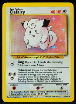 Clefairy #5/102 Base Set LP Pokemon Card - Image 1