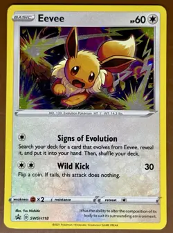 Eevee SWSH118 Black Star Promo Pokemon Card TCG NM - Image 1