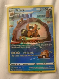 Pokemon TCG Bibarel Crown Zenith-Galarian Gallery Holo Ultra Rare Card GG25/GG70 - Image 1