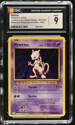 2023 Pokemon Trading Card Game Classic - Mewtwo #014/034 CGC 9 Mint - Image 2