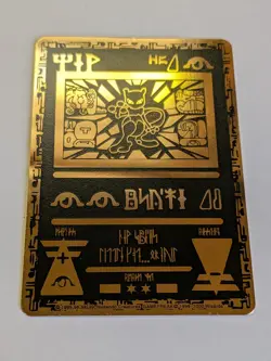 Pokemon TCG - Ancient Mewtwo #2 - Black & Gold Metal Fan Art Card Collectible - Image 1