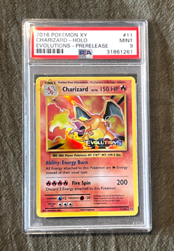 Pokemon XY Evolutions 2016 Charizard Holo PSA 9 Pre-Release - Image 1