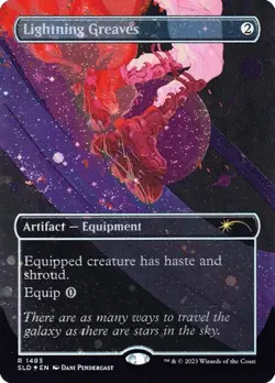 Lightning Greaves - Galaxy Foil Extended Art SLD NM MTG - Image 1