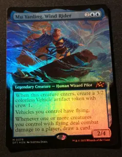 Mu Yanling, Wind Rider - Foil - Extended Art - DFT - MTG - NM - EN - 0379 - Image 1