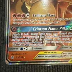 Pokemon Cards: Cosmic Eclipse Rare Holo: Charizard & Braixen GX 22/236 - Image 2