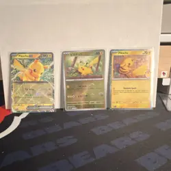 Pokemon Pikachu Lot - Pikachu EX, JP 151 pokeball reverse holo, 2025 Pokemon day - Image 1