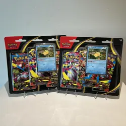 (2) Pokemon TCG Mega Evolution 3-Pack Blister Set Psyduck PROMO LOT! - Image 1
