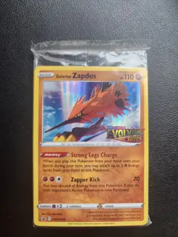 Pokemon Evolving Skies Stamped Galarian Zapdos Moltres Articuno SEALED PROMO - Image 3