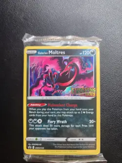 Pokemon Evolving Skies Stamped Galarian Zapdos Moltres Articuno SEALED PROMO - Image 5