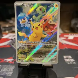 Pokemon Pikachu 027 Adventuring Together Promo Holo Full Art Sv Scarlet Violet - Image 1