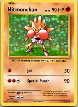 Hitmonchan 62/108 Rare Holo XY - Evolutions Near Mint Pokemon TCG LP - Image 1
