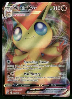 2021 Victini VMAX 022/163 Ultra Rare Holo NM SWSH05: Battle Styles Pokemon - Image 1