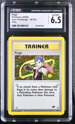 CGC 6.5 Koga Gym Challenge #19/132 Holo 2000 Pokemon - Image 1