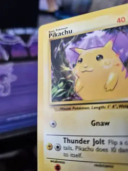 Pikachu 058/102 Base Set Regular Unlimited Yellow Cheeks Pokemon WOTC HP - Image 3