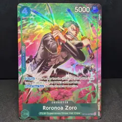 Roronoa Zoro 🔥🔥OP13-037 🔥🔥Treasure Rare🔥🔥 Adventure on Kami's Island Foil - Image 1
