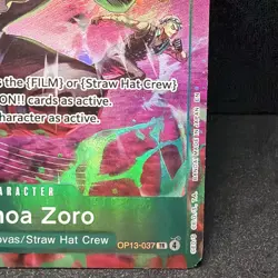 Roronoa Zoro 🔥🔥OP13-037 🔥🔥Treasure Rare🔥🔥 Adventure on Kami's Island Foil - Image 2