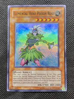 YuGiOh! - Elemental Hero Poison Rose PP02-EN006 Super Rare Unlimited Edition NM - Image 1