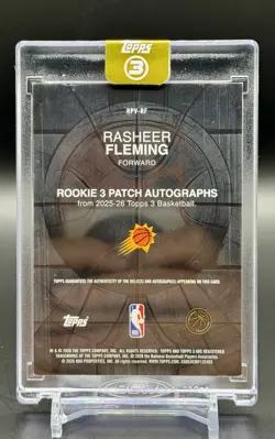 2025-26 Topps Three 3 - Rookie 3 Patch Auto Rasheer Fleming RC #RPV-RF Gold /10 - Image 2