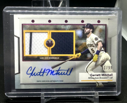 2024 Topps Museum Collection GARRETT MITCHELL Signature Swatches Dual Relic Auto - Image 1