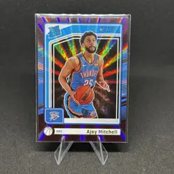 Ajay Mitchell Rookie 2024-25 Donruss #218 International Holo Maroon Laser - Image 1