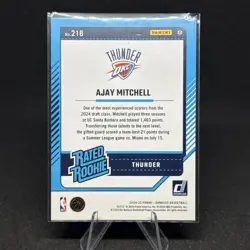 Ajay Mitchell Rookie 2024-25 Donruss #218 International Holo Maroon Laser - Image 2