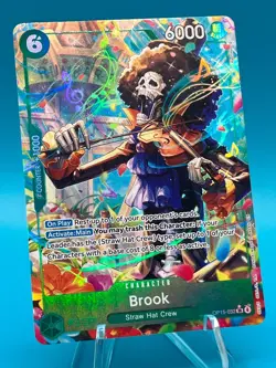 One Piece TCG Brook OP15-032 SR - Alt Art - Adventure on Kami's Island - Image 1