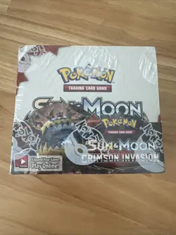 Pokemon Sun & Moon Crimson Invasion Booster Box Factory Sealed #1 SEE PICTURES - Image 1