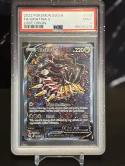 2022 POKEMON SWORD & SHIELD LOST ORIGIN #186 FULL ART/GIRATINA V PSA 9 - Image 1