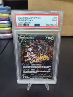 2022 POKEMON SWORD & SHIELD LOST ORIGIN #186 FULL ART/GIRATINA V PSA 9 - Image 1