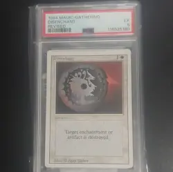 1994 Magic the Gathering Revised Disenchant PSA 5 Instant Card - Image 1