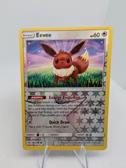Eevee 101/149 Reverse Holo Sun & Moon Base Pokemon TCG Card - LP - Image 1
