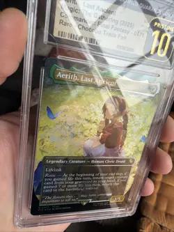 MTG Aerith, Last Ancient Chocobo Track Foil FF7 Flower Scene CGC Pristine 10 💎 - Image 3
