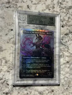 Liliana of the Dark Realms RAISED FOIL BLC 94 BGS Pristine 10 (MTG Bloomburrow) - Image 1