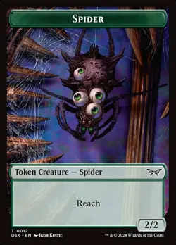 Spider Token~0012~NM~(DSK) - Duskmourn House of Horror~MTG - Image 1