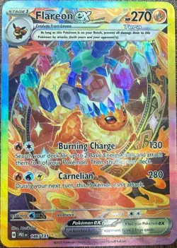 Pokemon Flareon ex 146/131 SV Prismatic Evolutions Holo - Image 2