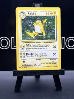 Raichu 14/102 Base Set Holo Unlimited WOTC Pokemon TCG - Image 2