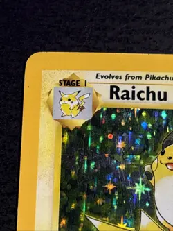 Raichu 14/102 Pokemon TCG Base Set Holo Foil Rare Vintage Card Lightly Played LP - Image 2