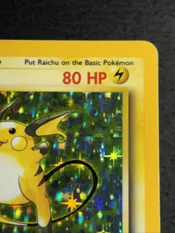 Raichu 14/102 Pokemon TCG Base Set Holo Foil Rare Vintage Card Lightly Played LP - Image 3