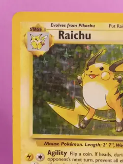 Pokemon TCG Raichu 14/102 Base Set Holo Rare Moderately Played - Image 3