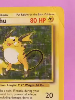 Pokemon TCG Raichu 14/102 Base Set Holo Rare Moderately Played - Image 4