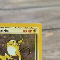 Pokemon TCG Raichu 14/102 Base Set Holo Rare Unlimited 1999 WOTC LP - Image 3